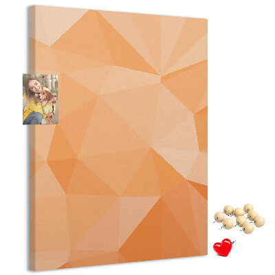 Pin board Geometry in shades of orange and beige