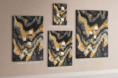 Pin board Gold and black abstract marble waves