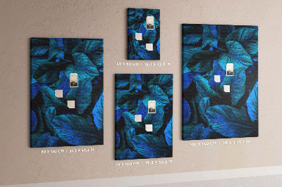 Pin board Night leaves in shades of blue