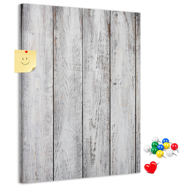 Memo cork board Creaking boards in shades of gray