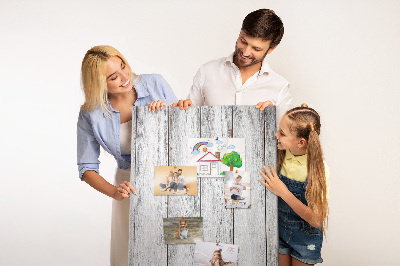 Memo cork board Creaking boards in shades of gray