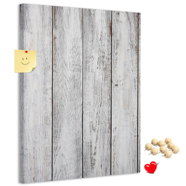 Memo cork board Creaking boards in shades of gray