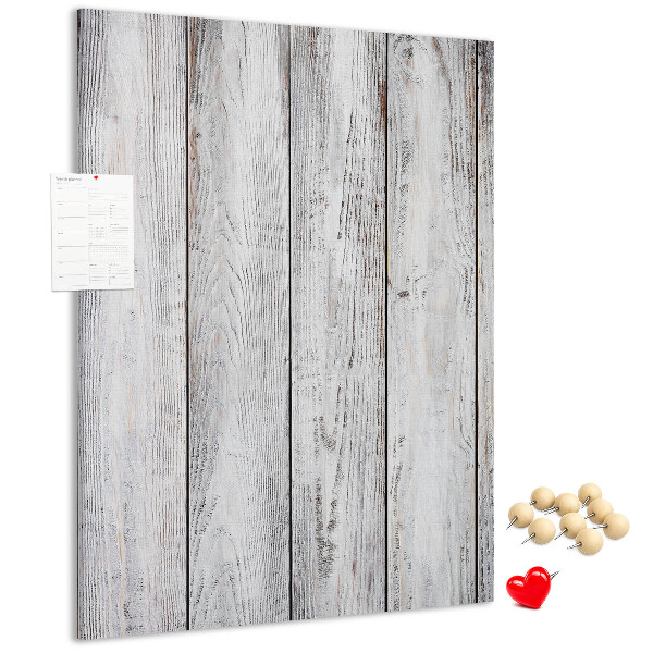 Memo cork board Creaking boards in shades of gray