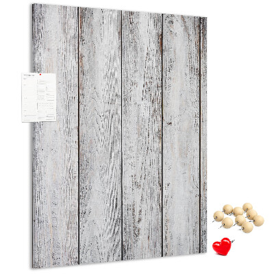 Memo cork board Creaking boards in shades of gray