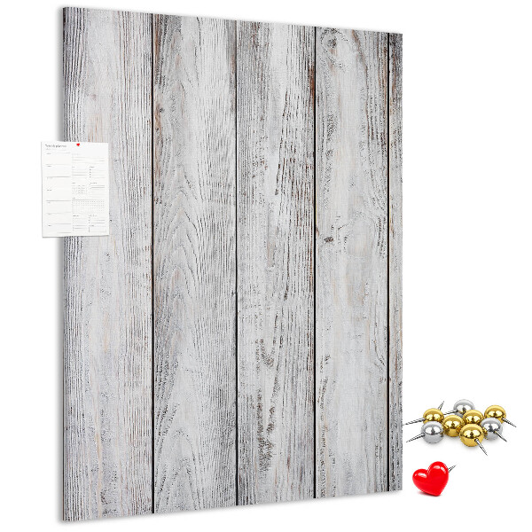 Memo cork board Creaking boards in shades of gray