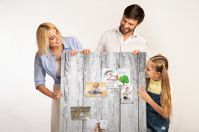 Memo cork board Creaking boards in shades of gray