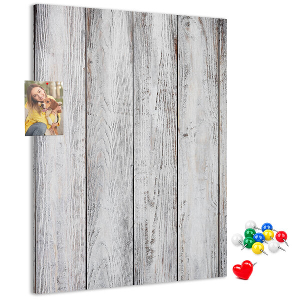 Memo cork board Creaking boards in shades of gray