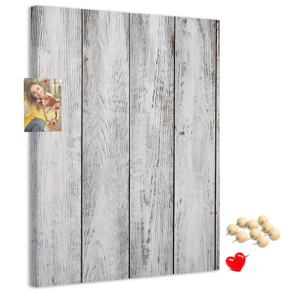 Memo cork board Creaking boards in shades of gray