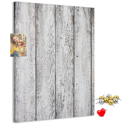 Memo cork board Creaking boards in shades of gray
