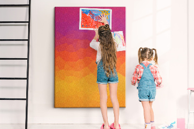 Pin board Color gradient in shades of orange and purple