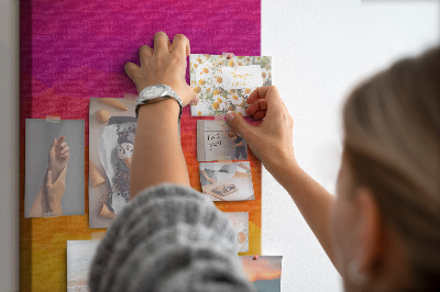 Pin board Color gradient in shades of orange and purple