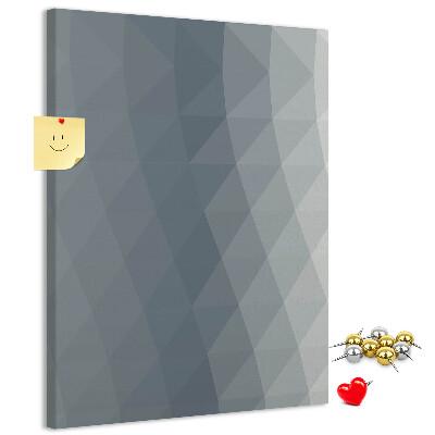 Wall cork memo board Geometric pattern in shades of gray