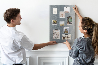 Wall cork memo board Geometric pattern in shades of gray