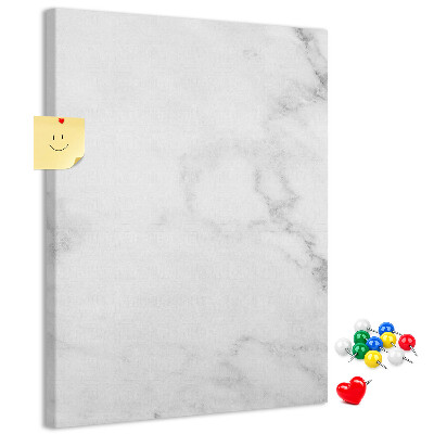 Cork notice board Elegant marble pattern in neutral tones