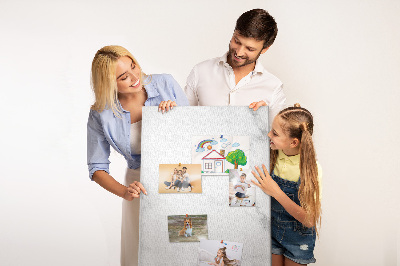 Cork notice board Elegant marble pattern in neutral tones