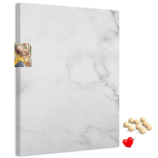 Cork notice board Elegant marble pattern in neutral tones
