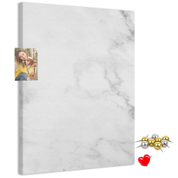 Cork notice board Elegant marble pattern in neutral tones