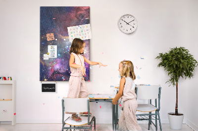 Wall cork memo board A cosmic nebula full of stars