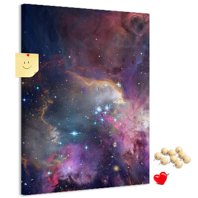 Wall cork memo board A cosmic nebula full of stars
