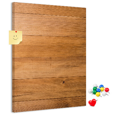 Memo cork board Natural wood in warm shades