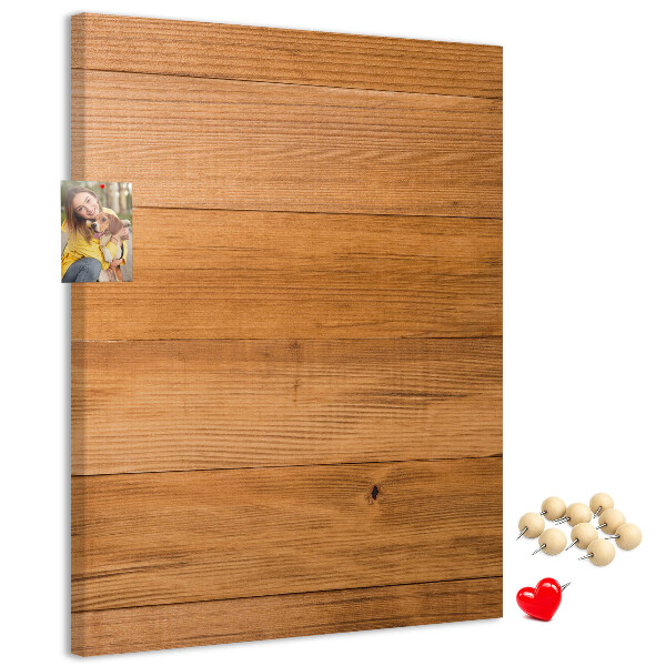 Memo cork board Natural wood in warm shades