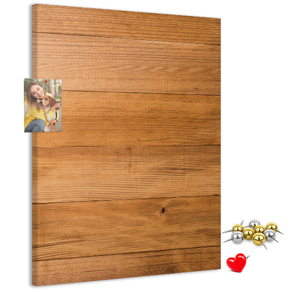 Memo cork board Natural wood in warm shades