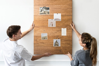 Memo cork board Natural wood in warm shades