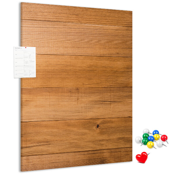 Memo cork board Natural wood in warm shades