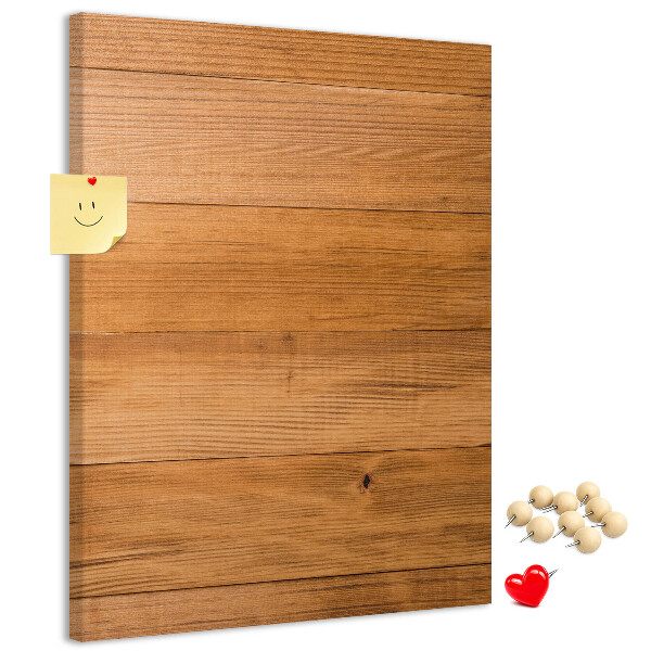 Memo cork board Natural wood in warm shades
