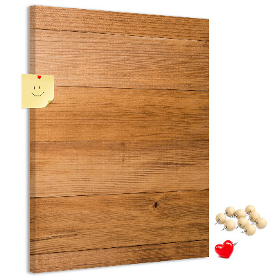 Memo cork board Natural wood in warm shades