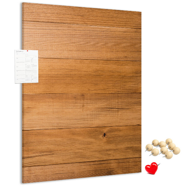 Memo cork board Natural wood in warm shades