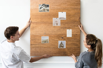 Memo cork board Natural wood in warm shades