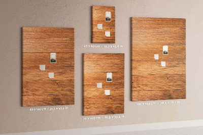 Memo cork board Natural wood in warm shades