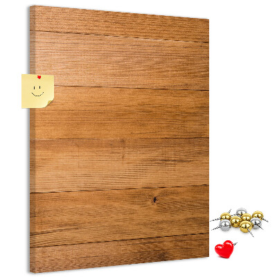 Memo cork board Natural wood in warm shades