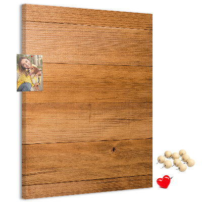 Memo cork board Natural wood in warm shades