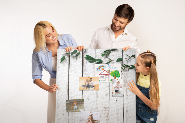 Pin board Rustic boards with delicate branches