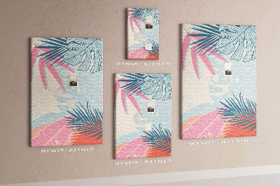 Pin board Tropical pattern with palm leaves