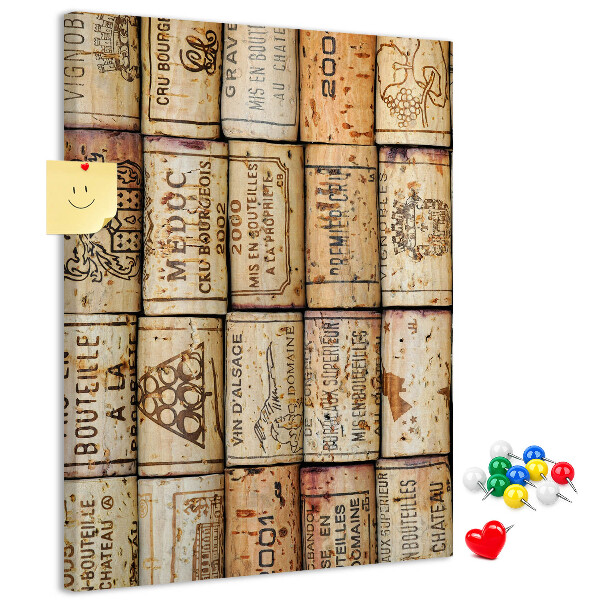Memo cork board Rustic-style wine corks