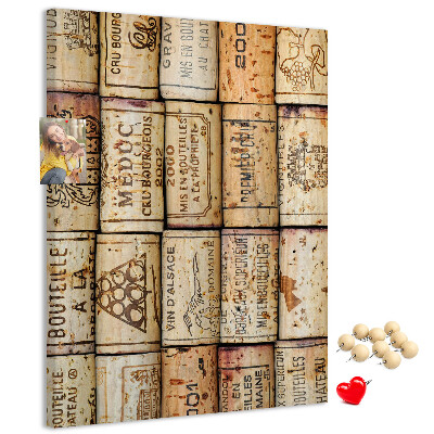 Memo cork board Rustic-style wine corks