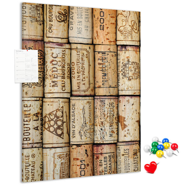 Memo cork board Rustic-style wine corks