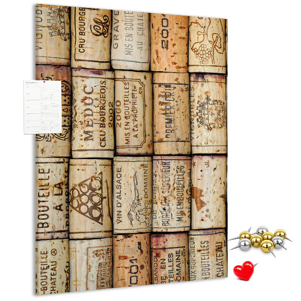 Memo cork board Rustic-style wine corks