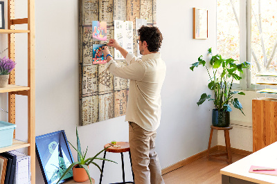 Memo cork board Rustic-style wine corks