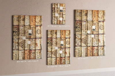 Memo cork board Rustic-style wine corks