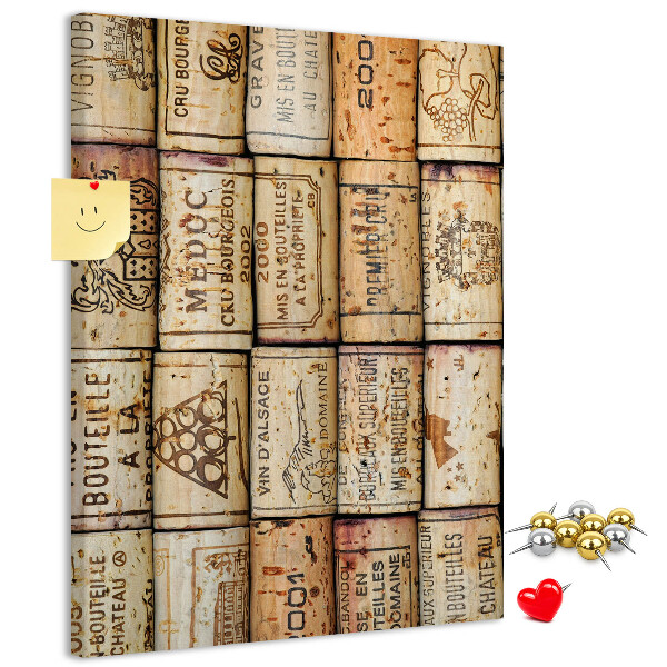 Memo cork board Rustic-style wine corks