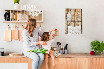 Memo cork board Rustic-style wine corks