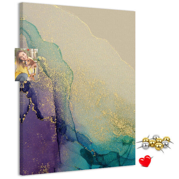 Pin board Abstract pattern with purple accents
