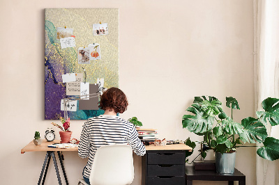 Pin board Abstract pattern with purple accents