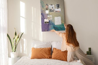 Pin board Abstract pattern with purple accents