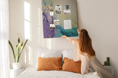 Pin board Abstract pattern with purple accents