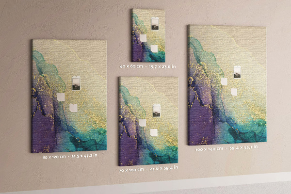 Pin board Abstract pattern with purple accents